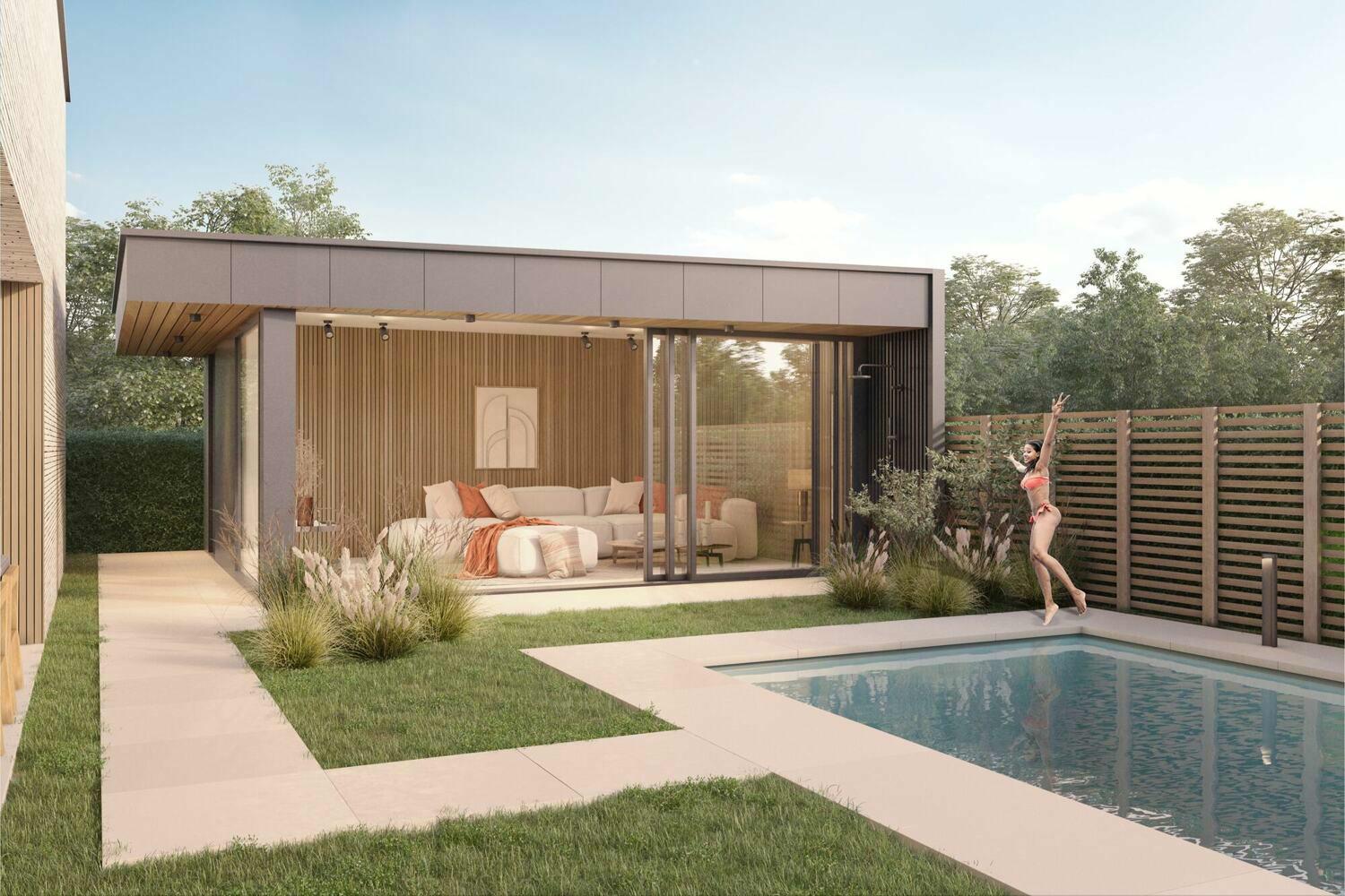 poolhouse met overkapping